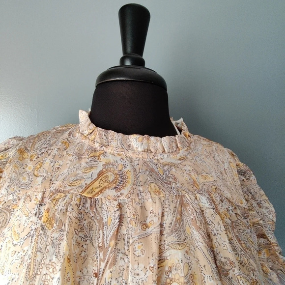 *NWT* Joie Paisley High Neck Blouse - Picture 5 of 7